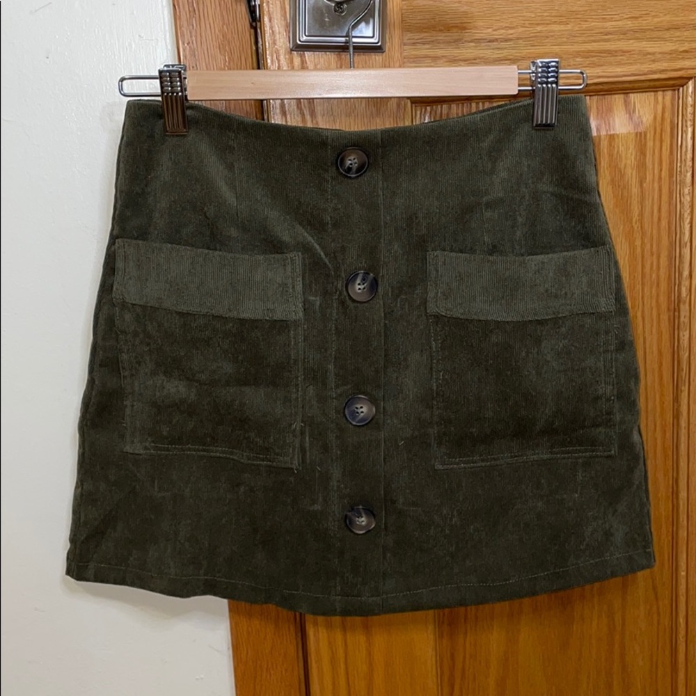 Olive green skirt